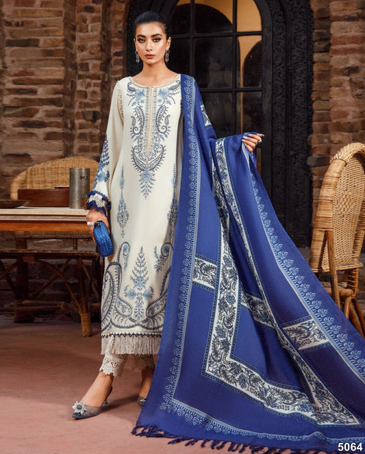 Winter Royalty: The Timeless Charm of Blue & White Pakistani Winter Dress 2025