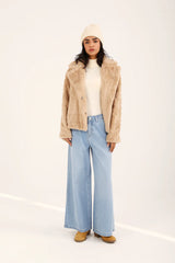 Cropped Embroidered Bomber Jacket