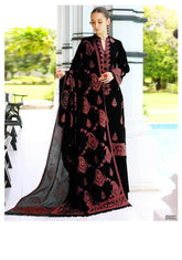 3PC EMBROIDERED DRESS WITH SHAWL