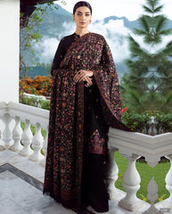 3PC EMBROIDERED DRESS WITH SHAWL
