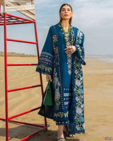 3PC UNSTICHED DRESS WITH EMBROIDERED SHAWL