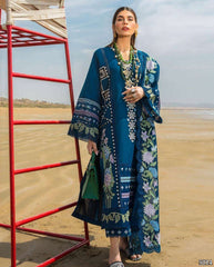 3PC UNSTICHED DRESS  WITH EMBROIDERED SHAWL