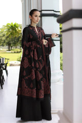 3PC EMBROIDERED DRESS WITH SHAWL