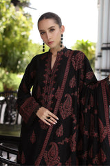 3PC EMBROIDERED DRESS WITH SHAWL