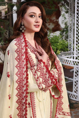 3PC EMBROIDERED DRESS WITH EMBROIDERED SHAWL